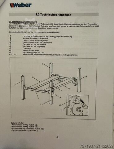 Lifting platform Weber Autolift 4.2 /6.4