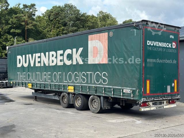Open semitrailer with tarp SCHMITZ CARGOBULL SCB*S3T MegaTrailer Curtainsider Edscha-Verdeck
