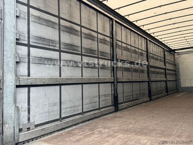 Open semitrailer with tarp SCHMITZ CARGOBULL SCS Mega Hubdach Edscha Lift Staplerhalterung