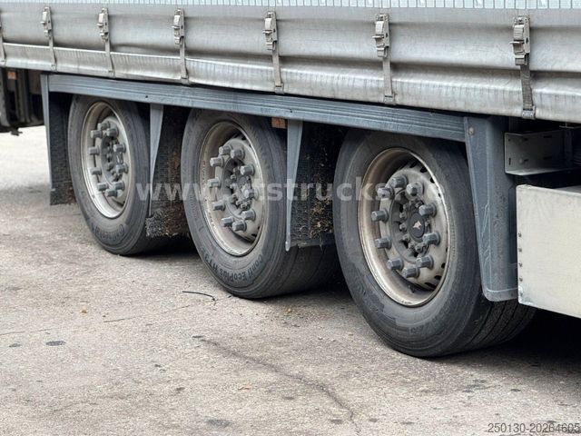 Open semitrailer with tarp SCHMITZ CARGOBULL SCS Mega Hubdach Edscha Lift Staplerhalterung