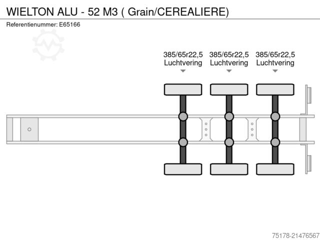 Tipper WIELTON ALU - 52 M3 ( Grain/CEREALIERE)