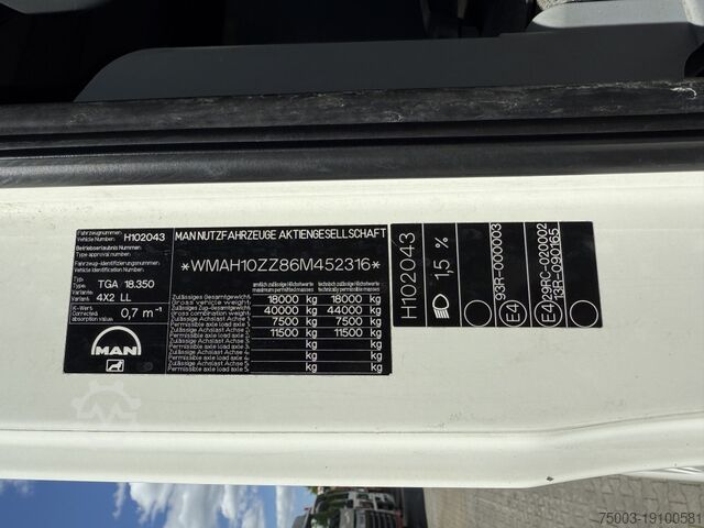 Wechselfahrgestell LKW MAN TGA 18.350 4X2 LL Fahrschule