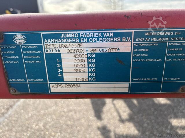 Containertransport Jumbo DO 270 CZE Multi Chassis / Back Extendable / BP...