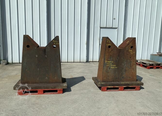 2 Guss V-Prismen Supports en V en fonte 