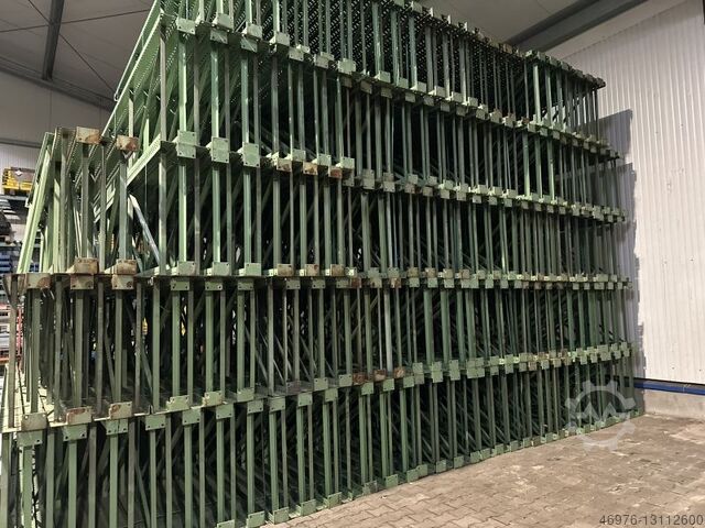 Palettenregalanlage Palettenregal Regal SSI Schäfer / PR400 /grün /Gesamtlänge: 14,22 lfm./ Tiefenstegrahmen