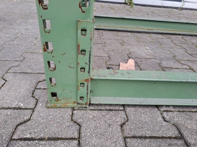 Palettenregalanlage Palettenregal Regal SSI Schäfer / PR400 /grün /Gesamtlänge: 14,22 lfm./ Tiefenstegrahmen