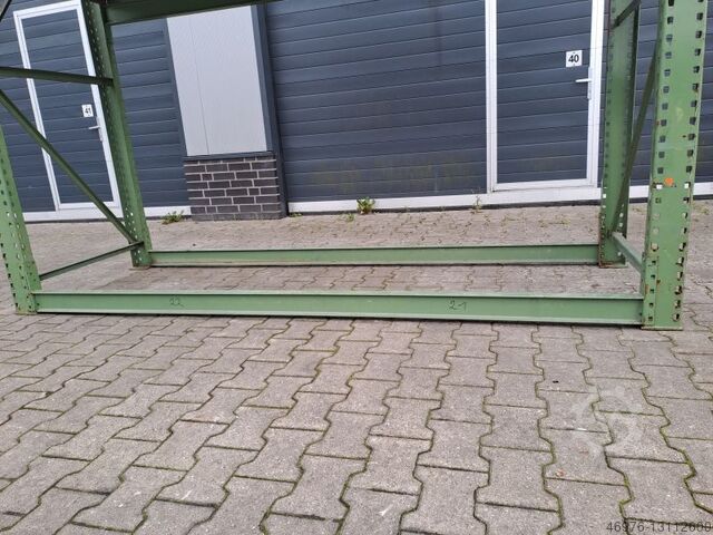 Palettenregalanlage Palettenregal Regal SSI Schäfer / PR400 /grün /Gesamtlänge: 14,22 lfm./ Tiefenstegrahmen