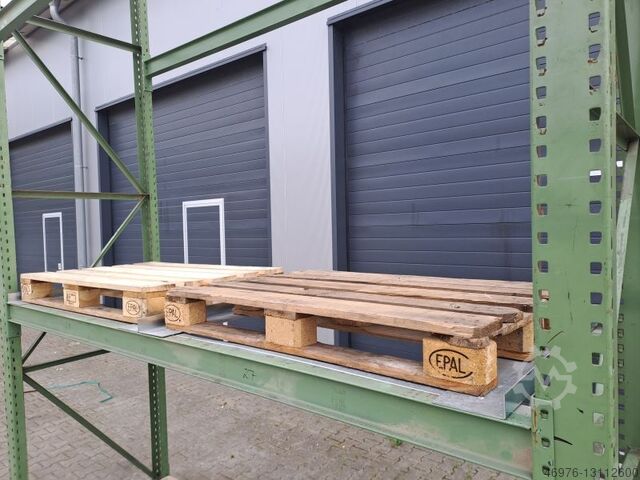 Palettenregalanlage Palettenregal Regal SSI Schäfer / PR400 /grün /Gesamtlänge: 14,22 lfm./ Tiefenstegrahmen