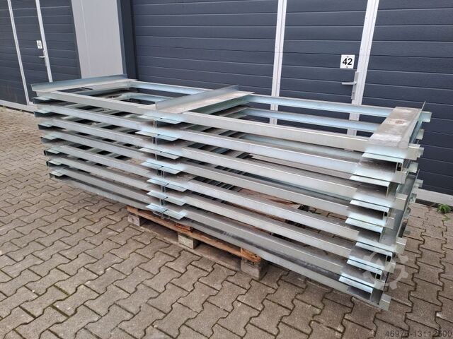 Palettenregalanlage Palettenregal Regal SSI Schäfer / PR400 /grün /Gesamtlänge: 14,22 lfm./ Tiefenstegrahmen