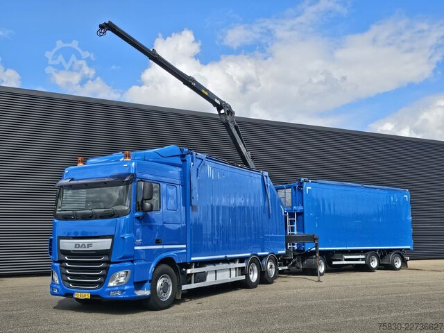 Kranwagen DAF XF 440 6x2 / PENZ CRANE - KRAN + TIPPER TRAILER