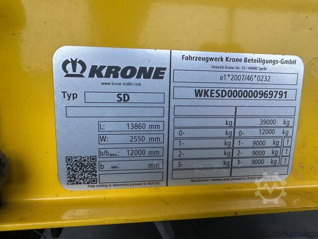 Schiebeplanen Krone RSAB-system (anti-snow) / discbrakes / liftaxle...