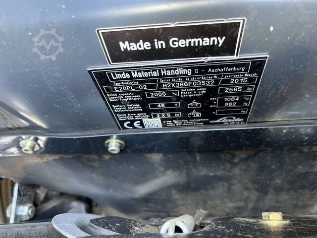 Electric 4-wheel forklift Linde E20PL-02