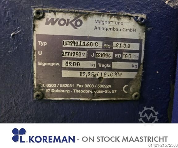 WOKO elektromagnetisches Förderband WOKO Electro Magnetic Conveyor Belt