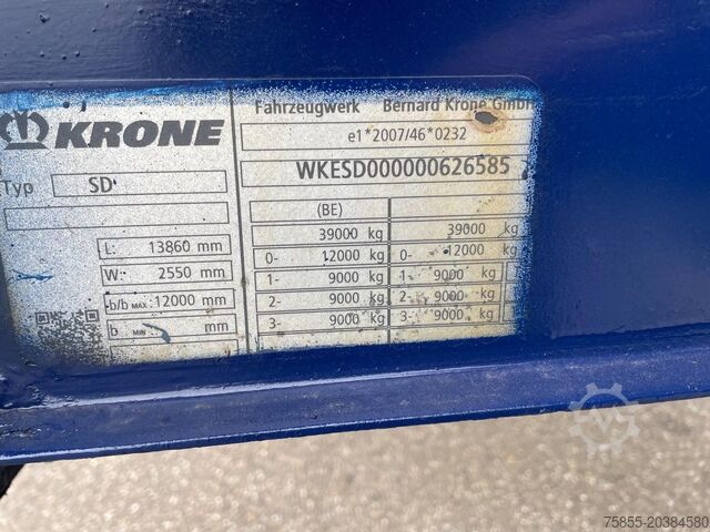 Volume transport Krone Mega Mega / Volume / BPW Axles / Drumbrakes