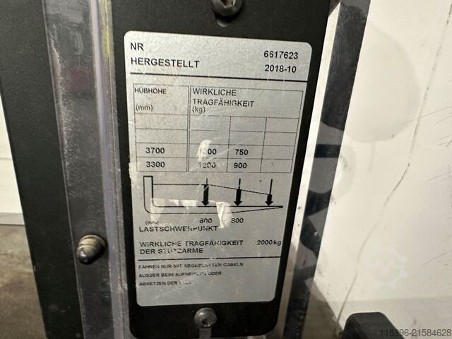 Hochhubwagen Toyota SPE 120 L - TRIPLEX 3,7 m