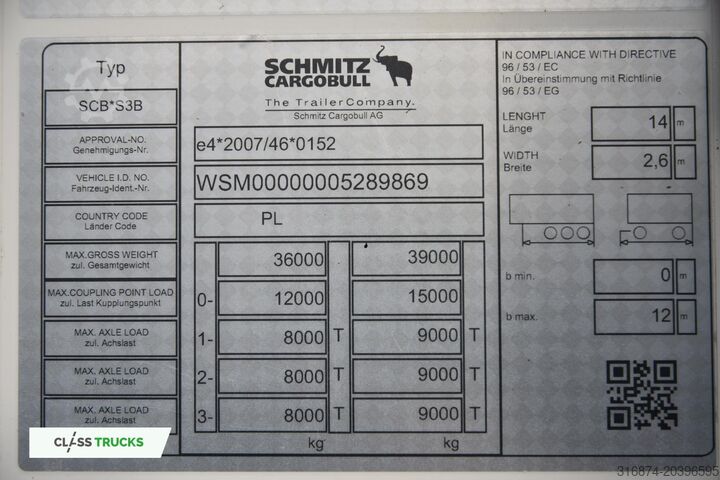 Reefer semitrailer SCHMITZ CARGOBULL SKO FP 60 ThermoKing SLXi 300