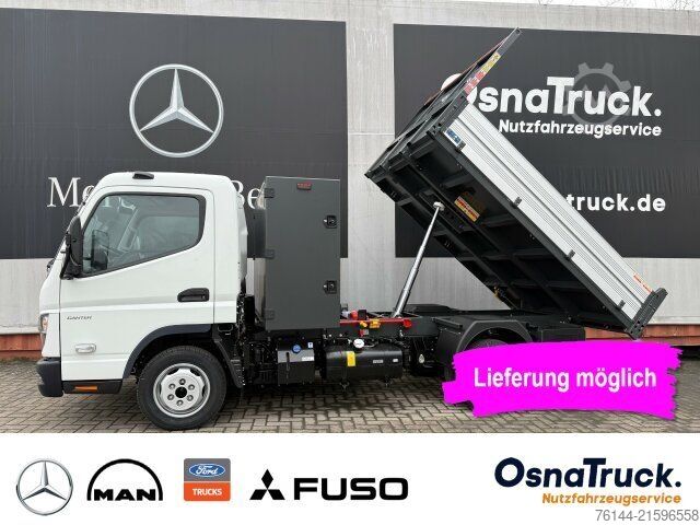 Transporter mit Kipper MITSUBISHI 3C15 AMT Hinterkipper+Box Automat.,Klima,AHK3,5t