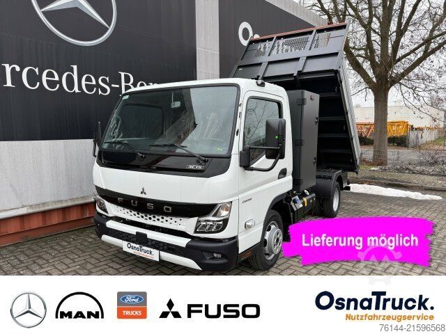 Transporter mit Kipper FUSO 3C15 AMT Hinterkipper+Box Automat.,Klima,AHK3,5t