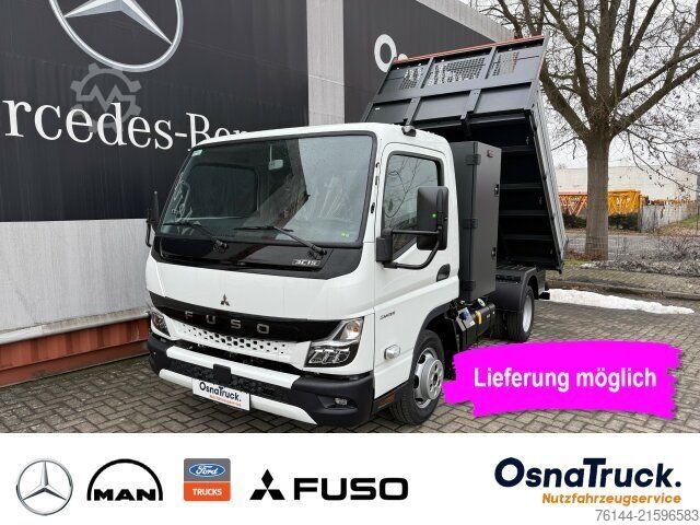 Transporter mit Kipper FUSO 3C15 AMT Hinterkipper+Box Automat.,Klima,AHK3,5t