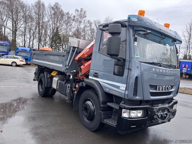 Dreiseitenkipper LKW IVECO IVECO 150E28 Meiller Dreiseitenkipper Ladekran