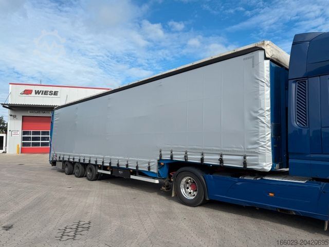 Car carrying semitrailer DINKEL Gabelstapler-Transporter mit Rampe