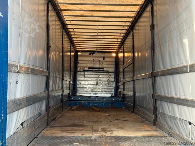 Car carrying semitrailer DINKEL Gabelstapler-Transporter mit Rampe