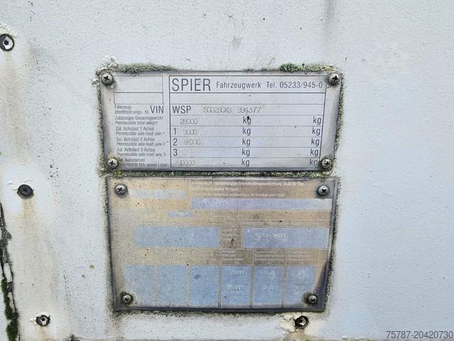 Kofferauflieger SPIER Doppelstock mit Balken, 2 Achser