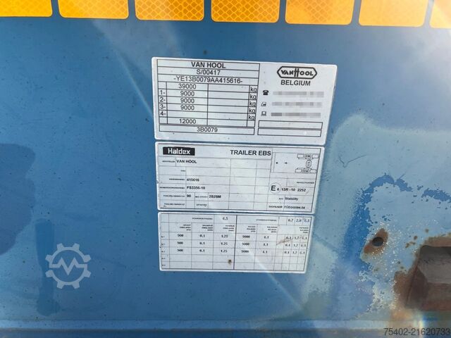 Containertransport Van Hool 3B0079 / SAF + Disc / 1x Extendable