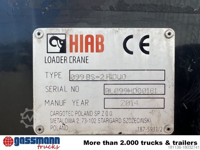 Kipper LKW Mercedes-Benz Atego 1624/27 4x2, Heckkran Hiab 099 BS-2 HiDuo,