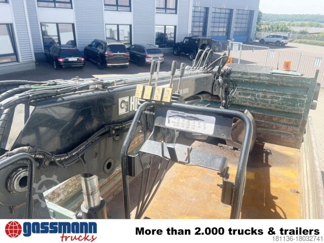 Kipper LKW Mercedes-Benz Atego 1624/27 4x2, Heckkran Hiab 099 BS-2 HiDuo,