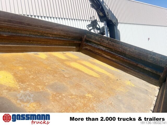 Kipper LKW Mercedes-Benz Atego 1624/27 4x2, Heckkran Hiab 099 BS-2 HiDuo,