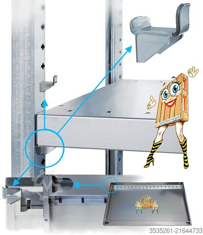 Heavy-duty shelf TOTAL-REGAL nedcon Fachbodenregale 16 Doppelr. je 6 Felder