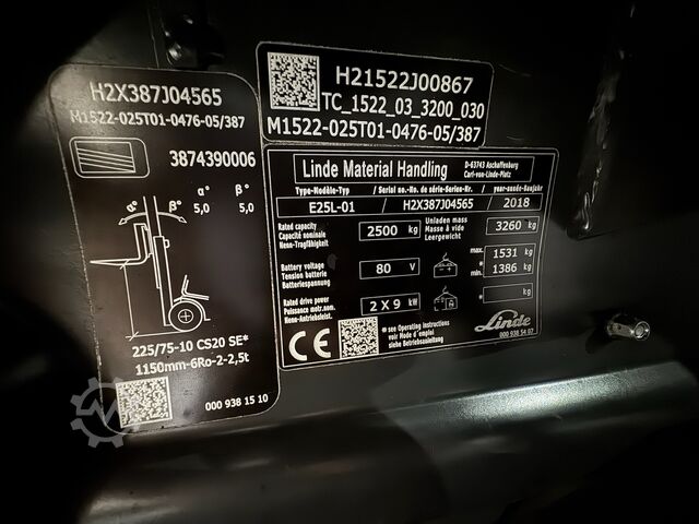 Electric - 4 wheels Linde E25L-01-387--EK