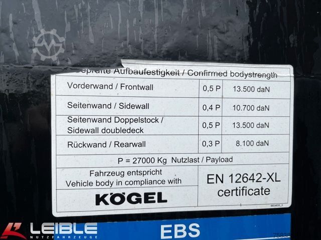 Auflieger mit Pritsche & Plane KÖGEL SN 24*Tautliner*Zertifikat XL*SAF-Achsen*