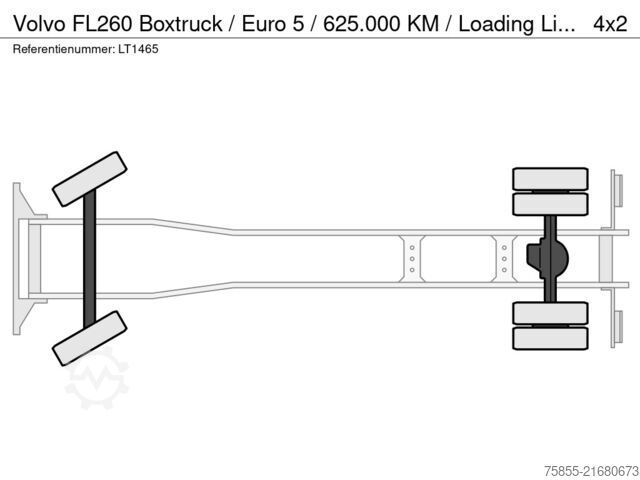 Box body Volvo FL260 Boxtruck / Euro 5 / 625.000 KM / Loading ...