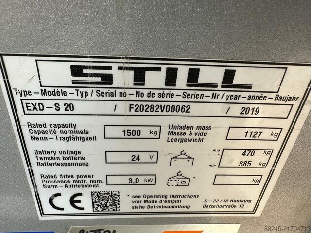 Electric ride-on stacker Still EXDS20 VS-22791 STILL EXDS20