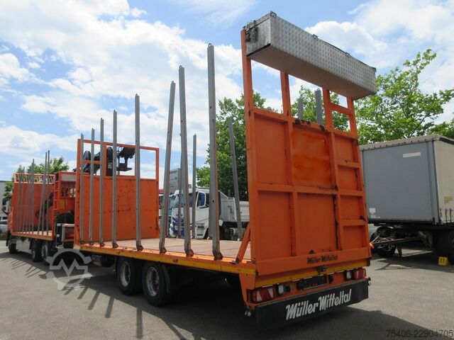 Holztransport Anhänger Müller-Mitteltal Tandemanhänger