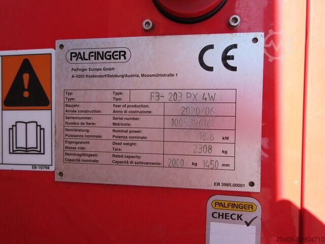 Sonstige palfinger F3-203 PX 4W 4 Wege, Allrad ,Stapler 626 h