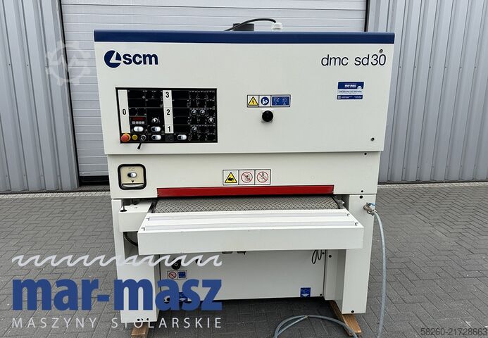 Wide belt sander with metal roller SCM DMC30 RCS 110  2 agregaty, stan idealny