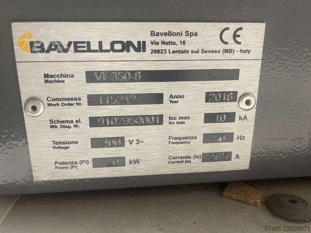 Glass grinding machine BAVELLONI VE 350 8