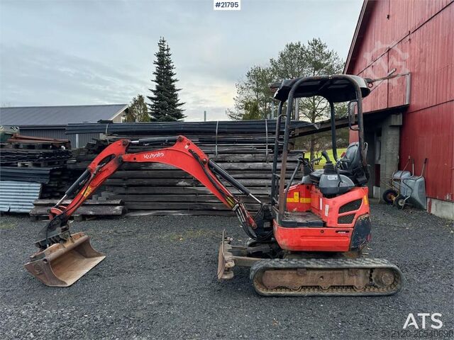 Minibagger Kubota U17-3a Mini Excavator with 4 Buckets, Ripper, and