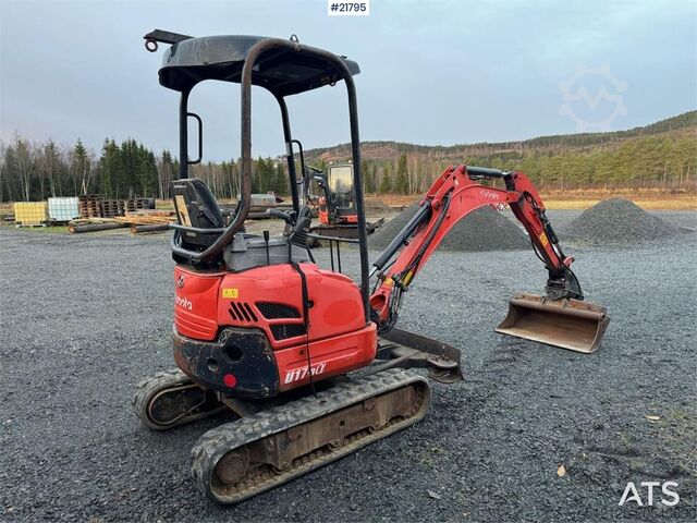Minibagger Kubota U17-3a Mini Excavator with 4 Buckets, Ripper, and