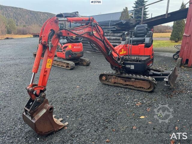 Minibagger Kubota U17-3a Mini Excavator with Grading Bucket – Custom