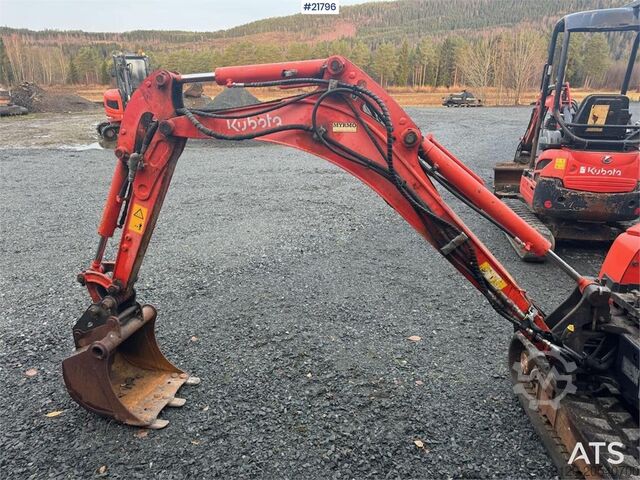 Minibagger Kubota U17-3a Mini Excavator with Grading Bucket – Custom
