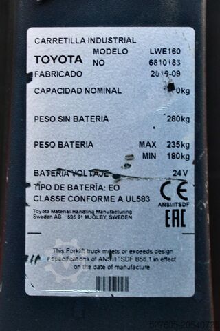 Niederhubwagen BT LWE 160