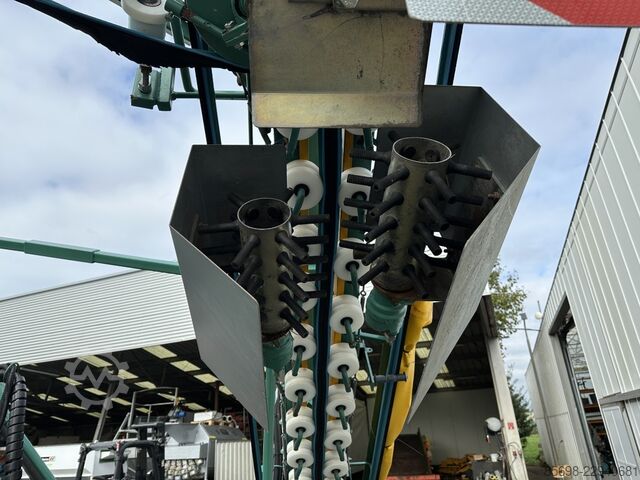 Baekelandt PRA Porree Erntemaschine automatisch, erweitertes Modell, zweireihige Füllung BAEKELANDT PRA