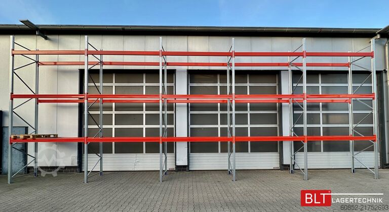 Heavy-duty shelf ca. 14 lfm. Palettenregale H: 550cm Fachlast: 3000 kg , 60 Palettenplätze