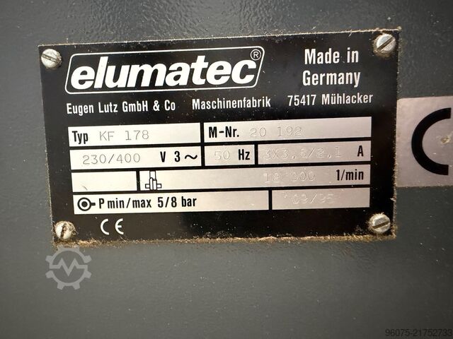 Very good condition, little used elumatec KF 178