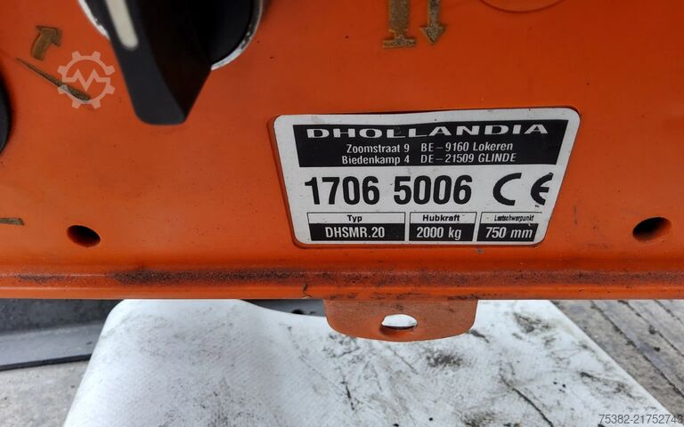 Tail-lift Dhollandia ONDERSCHUIF LAADKLEP 2000 KG. - 24 VOLT