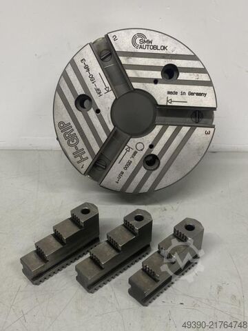 3-Backen Keilstangen-Drehfutter Ø 165 mm - Neuwertig, Kraftspannfutter SMW AUTOBLOK HGF 160-45-3 HI GRIP